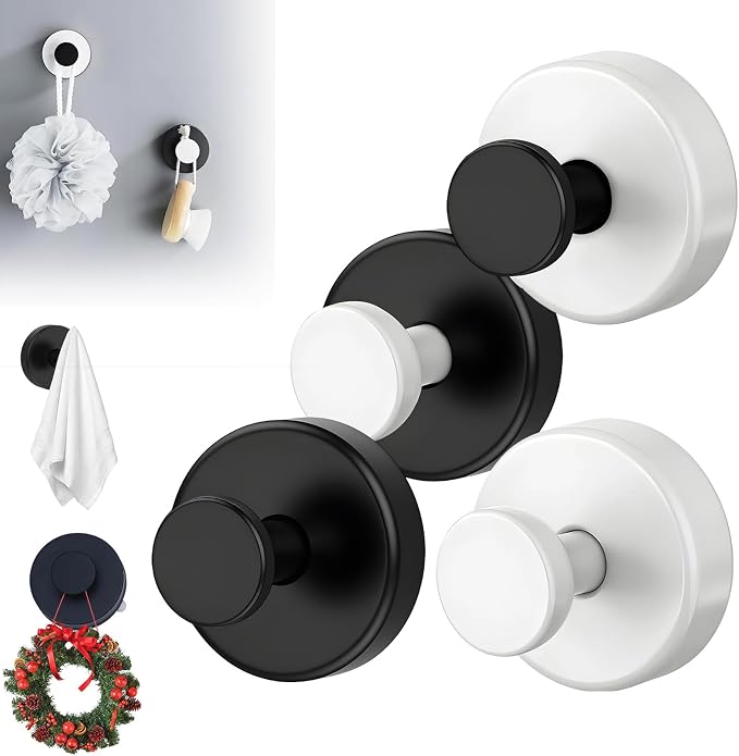 Suction Cup Hooks for Wreaths, 2025 New No Drill Suction Cup Hooks on Glass by ANYSENTHome