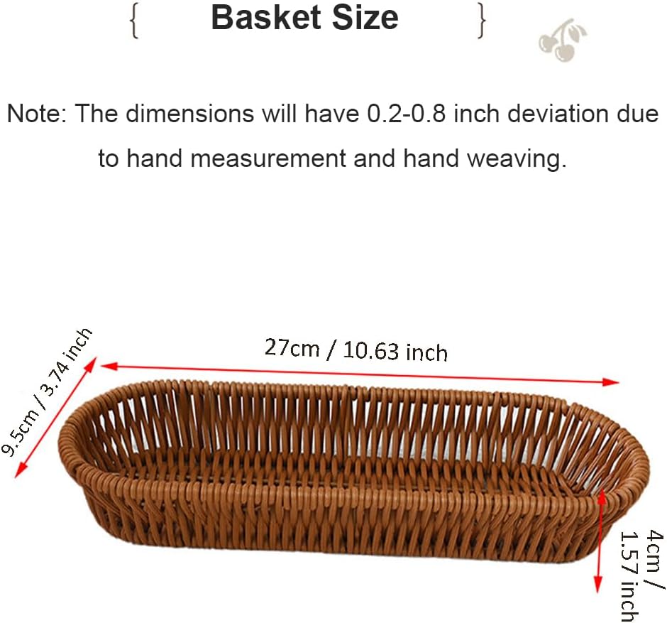 Silverware Organizer Basket, Silverware Basket for Drawer, Small Wicker Bread...