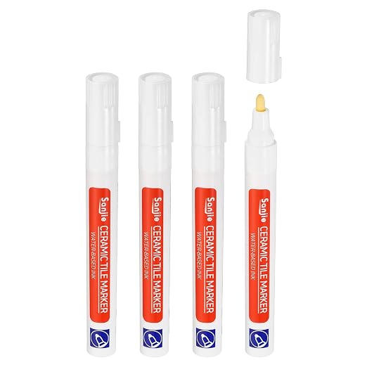 PATIKIL Grout Pen, 4 Pack White Tile Marker Waterproof Grout Sealer Pen Tile by PATIKIL