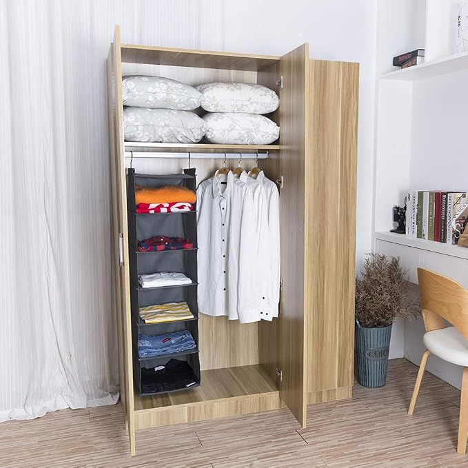 MAX Houser 6 Tier Shelf Hanging Closet Organizer, Closet Hanging Shelf - Image 2
