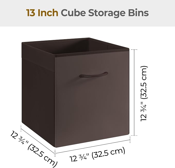 StorageWorks Brown Storage Cubes, 13x13 Storage Cube Bins - Image 2