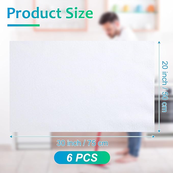 Newwiee 6 Pcs Extra Large Microfiber Cleaning Cloth 30" x 20" Washable Reusable - Image 2