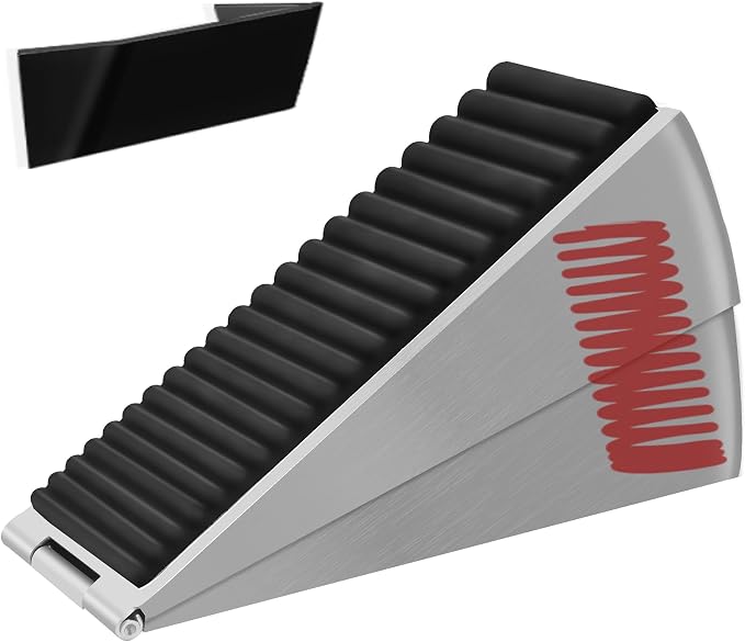 Heavy Duty Door Stopper Adjustable Spring Large Stoppers Wedge, Tall up to 3 by Unknown