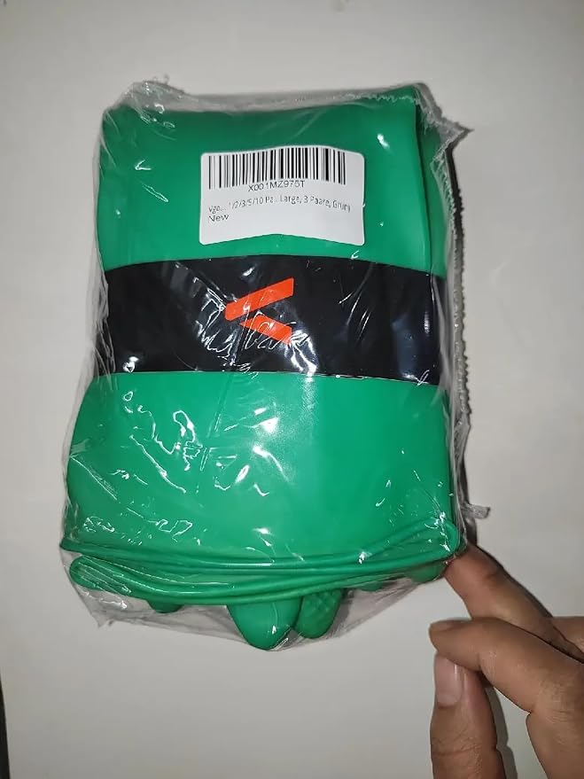 Vgo... 3-Pairs Reusable Household Gloves, Rubber Dishwashing gloves, Extra - Image 7
