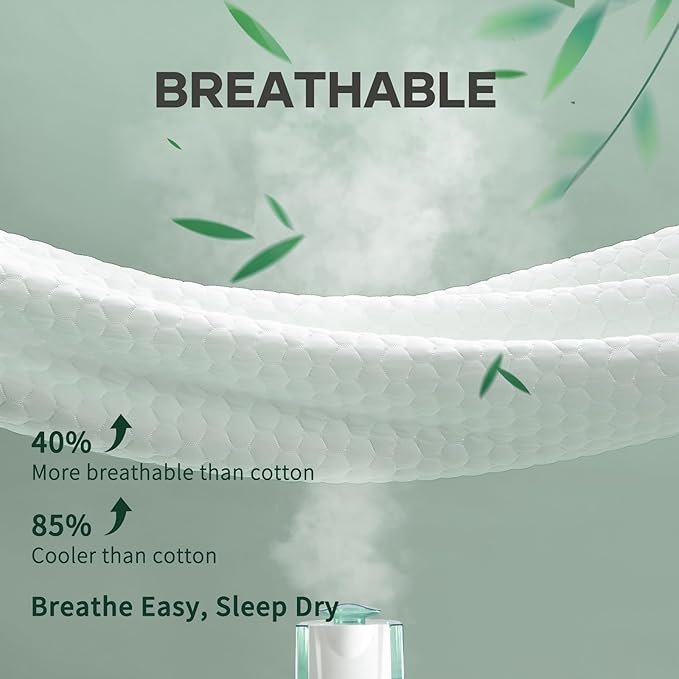 OhGeni 100% Waterproof Mattress Protector, Fitted Sheet, Full -2 Pack - Image 7