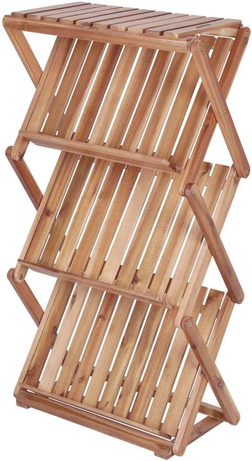 Captain Stag UP-2639 Storage Shelf, Wooden Rack, Shoe Rack, 3 Tiers, Entrance...