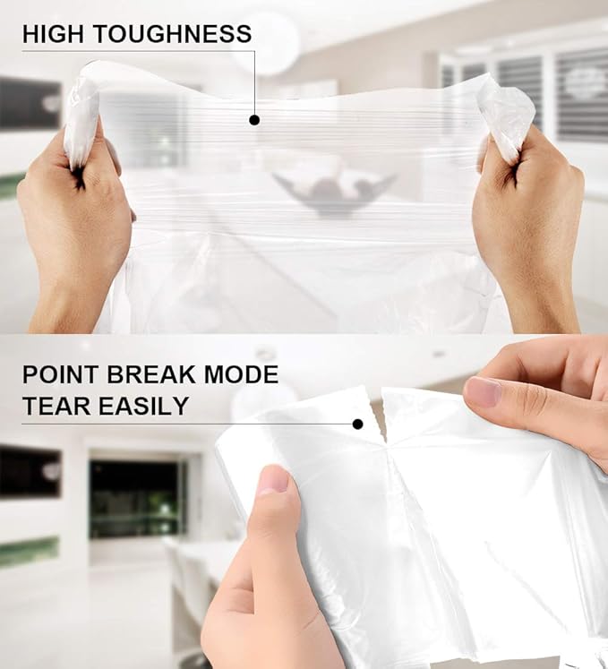 Small Clear Trash Bags – FORID 2.6 Gallon Garbage Bags Wastebasket Bin Liners - Image 4