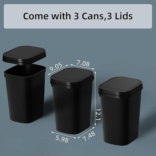 3 Pack Bathroom Small Trash Can - Image 6