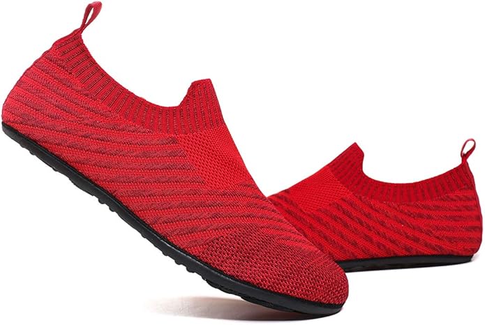 QZKDM Lightweight Slip on Grip Indoor House Slippers Barefoot Non Slip Home - Image 5