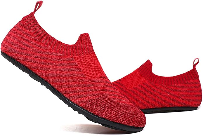 QZKDM Lightweight Slip on Grip Indoor House Slippers Barefoot Non Slip Home - Image 5