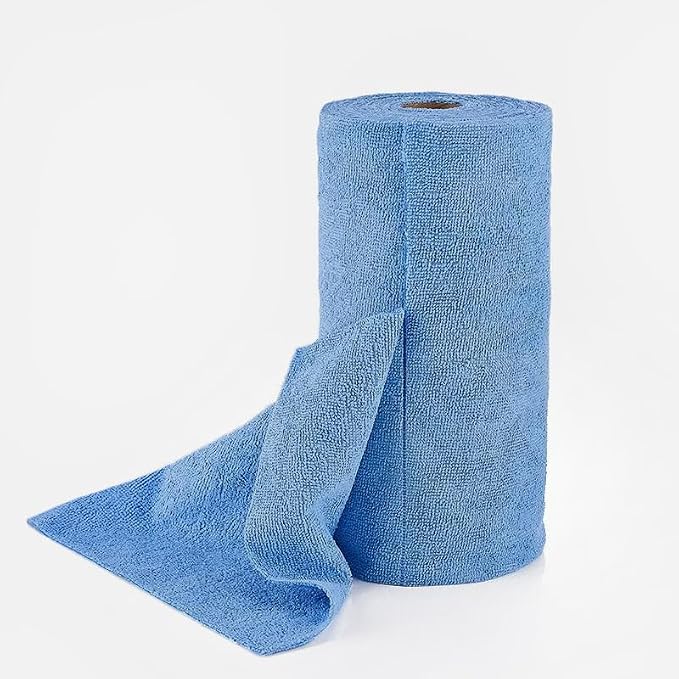Microfiber Cleaning Cloth Roll, 20 Pack Reusable Tear Away Towels, 9.8" x 9.8" by Unknown
