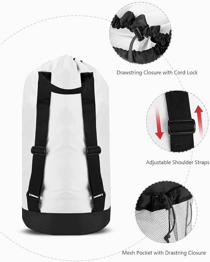 Dalykate Backpack Laundry Bag, Laundry Backpack - Image 3