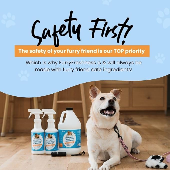 FurryFreshness Extra Strength Cat or Dog Pee Stain & Permanent Odor Remover + - Image 5