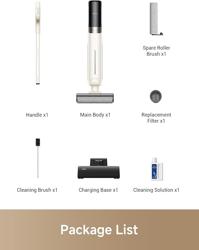 Mova K30 Wet Dry Vacuum Cleaner, 180° Lie-Flat Reach Smart Vacuum Mop, 140°F - Image 10