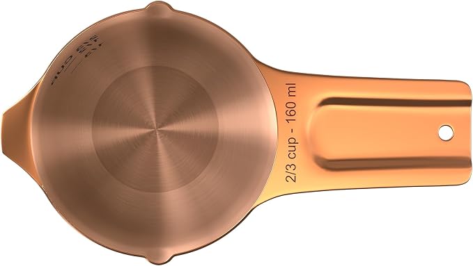 Color Up ⅔ Cup Measuring Cup – Premium Copper Stainless Steel, Accurate - Image 6