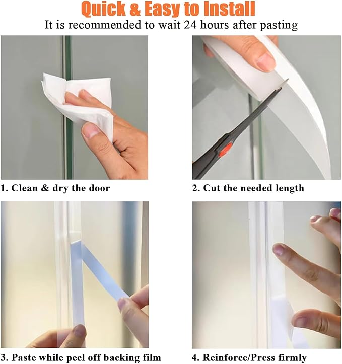Dstorelhp Upgraded Weather Stripping, No Residue Door Draft Stopper, Silicone - Image 2