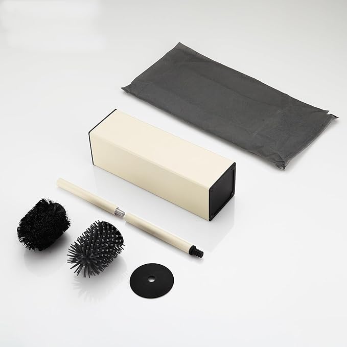BGL Standing Toilet Brush and Holder Matte White Aluminium Toilet Bowl Cleaner - Image 8