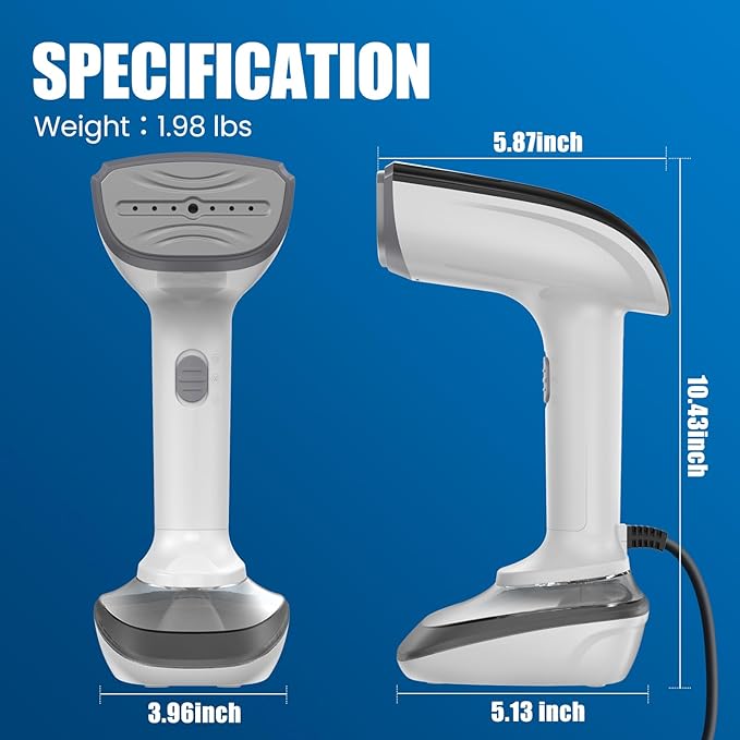 Powerful Handheld Fabric Steamer - 1800W - Image 9