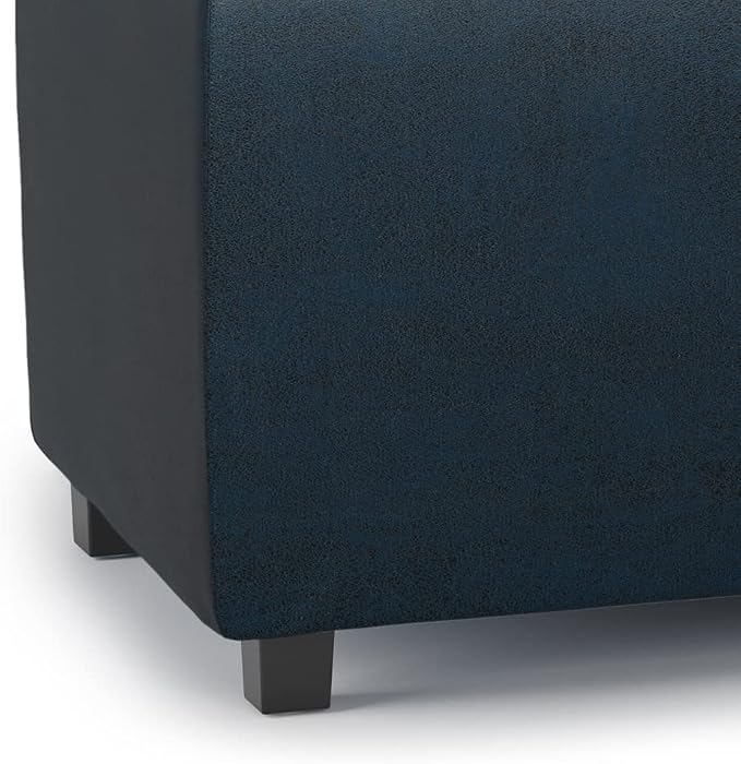 SIMPLIHOME Avalon 42 inch Wide Contemporary Rectangle Storage Ottoman in
