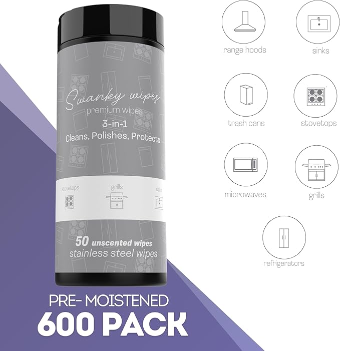 Swanky Stainless Steel Cleaner Wipes - Image 2
