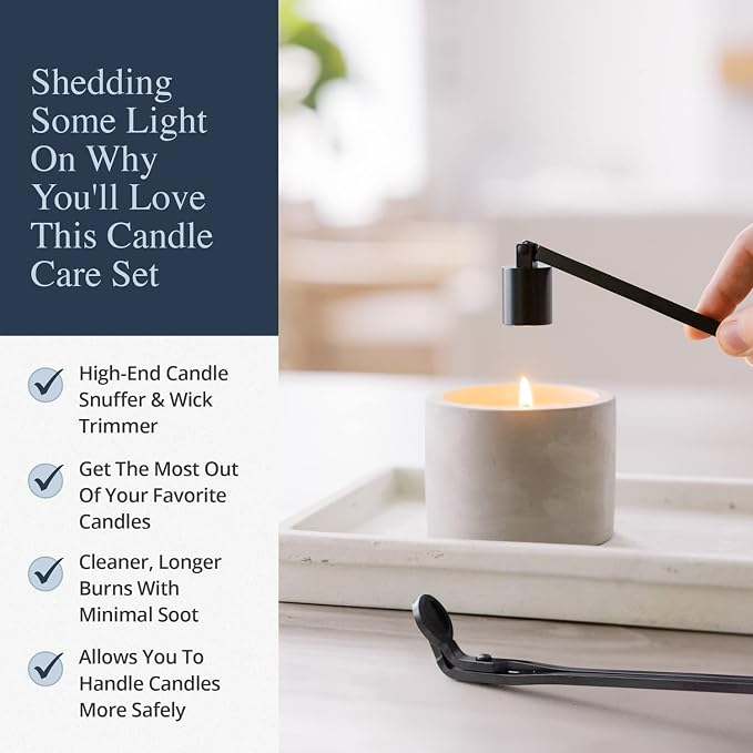 Candle Wick Trimmer and Candle Snuffer Accessory Set – Pick Your Color - Image 4