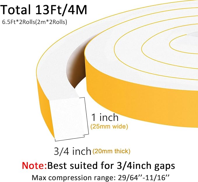 Strong Adhesive White AC Foam Insulation, High Density Foam Insulation Tape - Image 5