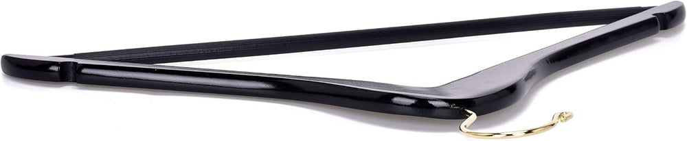 Quality Black Wooden Hangers - Slightly Curved Hanger Set of 30-Pack - Solid ...