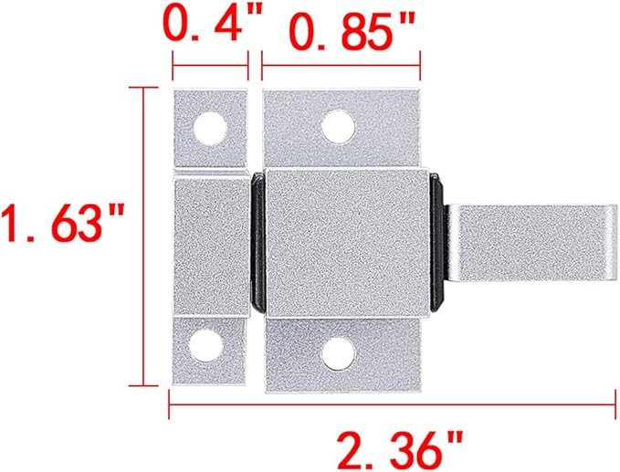 4 Packs Self-Closing Gate Latches, Aluminum Alloy Security Latch - Image 2