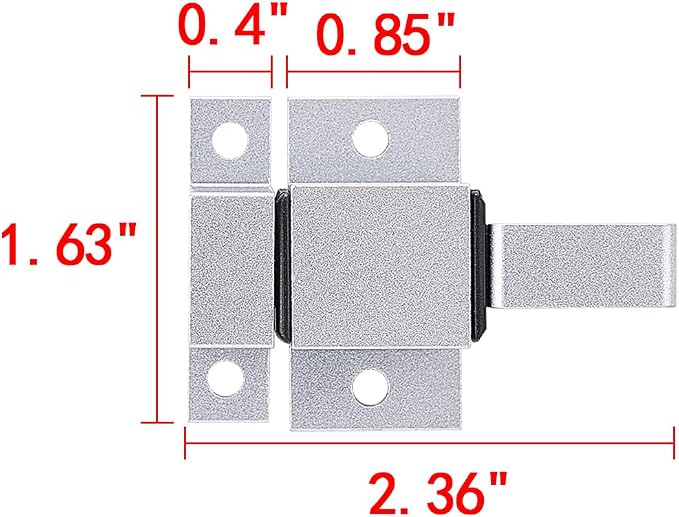 2 Packs Self-Closing Gate Latches, Aluminum Alloy Security Latch - Image 2