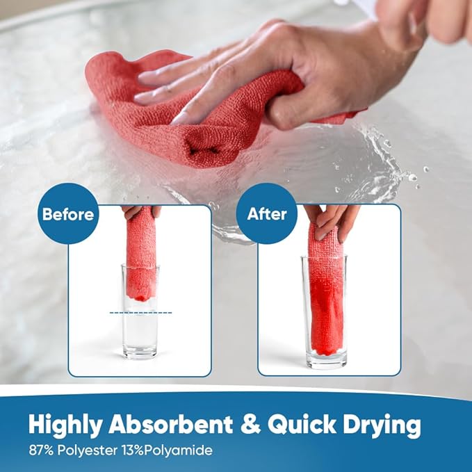 Orighty Microfiber Cleaning Cloths, 75 Sheets Shop Towels, Reusable Paper - Image 5