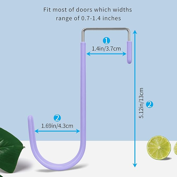FYY Over The Door Hooks, 4 Pack Door Hangers Hooks - Image 2