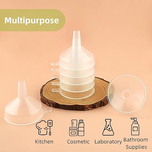 Small Funnels 4 Pack Food Grade Funnel Easily Transfer Liquids Granules Powders - Image 3