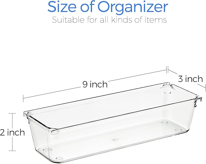 Ravinte 6 Pack Drawer Organizer - Image 3