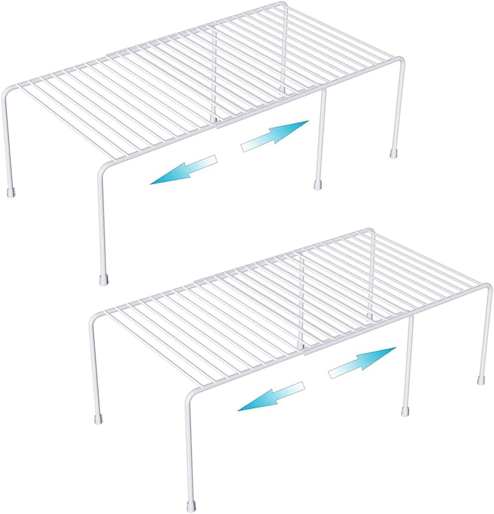 Freezer Shelf Expandable Kitchen Cabinet Organizer Shelf Riser