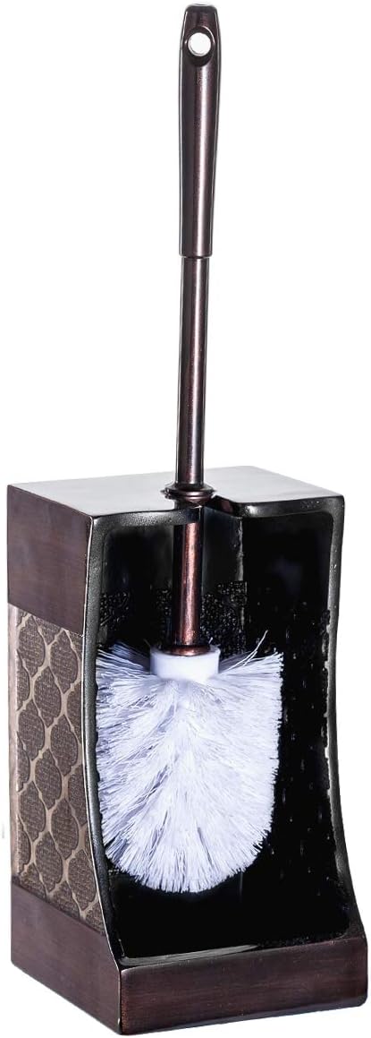 Dahlia Brown Toilet Brush with Holder Set - Image 6