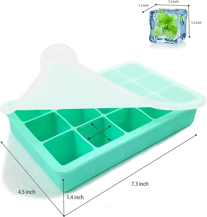 2 Pack Silicone Ice Cube Trays, Easy Release Flexible-15 Cubes Ice Cube Molds - Image 2