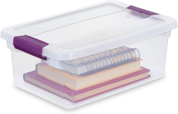 Sterilite 24-Pack ClearView Latch Box, Stackable Storage Organizer Bins - Image 9