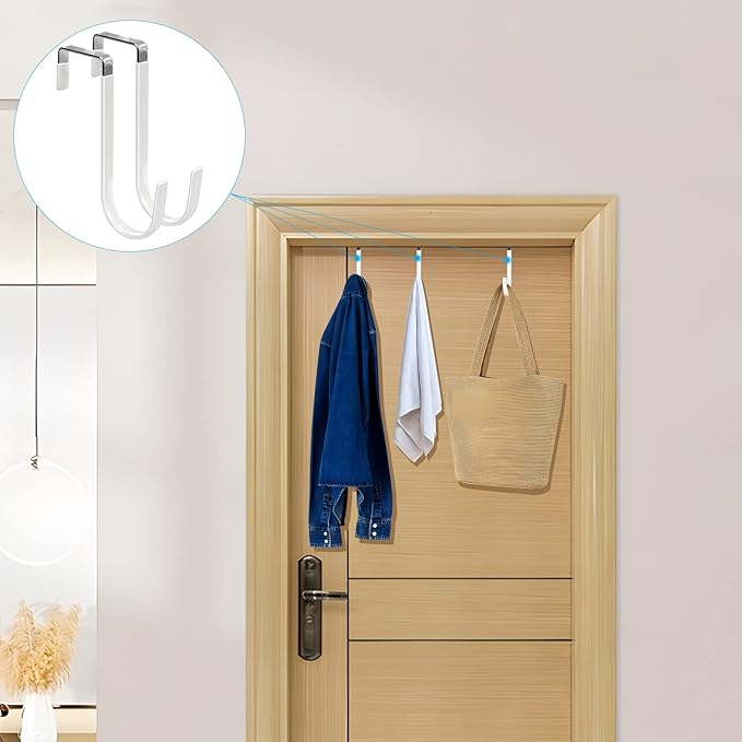 FYY Over the Door Hooks, 8 Pack Door Hangers Hooks - Image 6