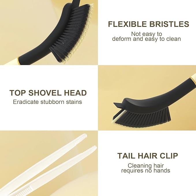 Crevice Cleaning Brush, Hard Bristle Grout Brush Gap Cleaner Tool - Image 5
