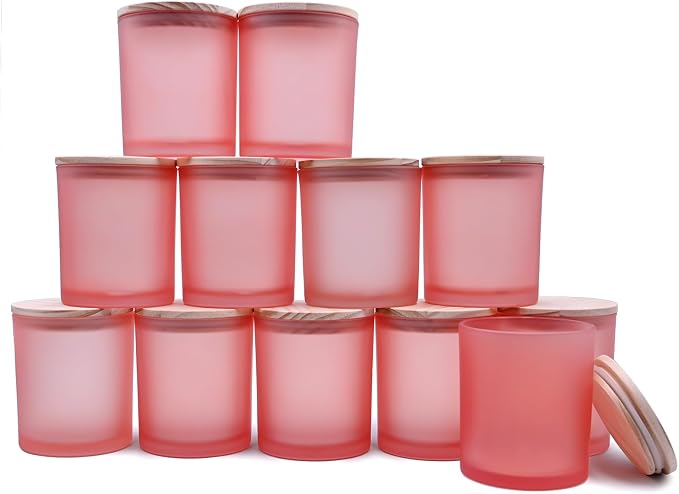 SHOWIN 14 OZ Thick Candle Jars for Making Candles 12 Pcs, 3 Wick Empty Jars by Showin