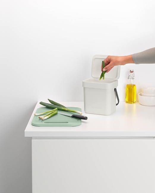 Brabantia Sort & Go Food Trash Can Small Countertop Kitchen Compost Caddy - Image 7