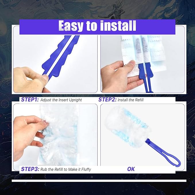 Duster Refills Compatible with Swiffer Duster, Heavy Duty Multi Surface Duster - Image 2