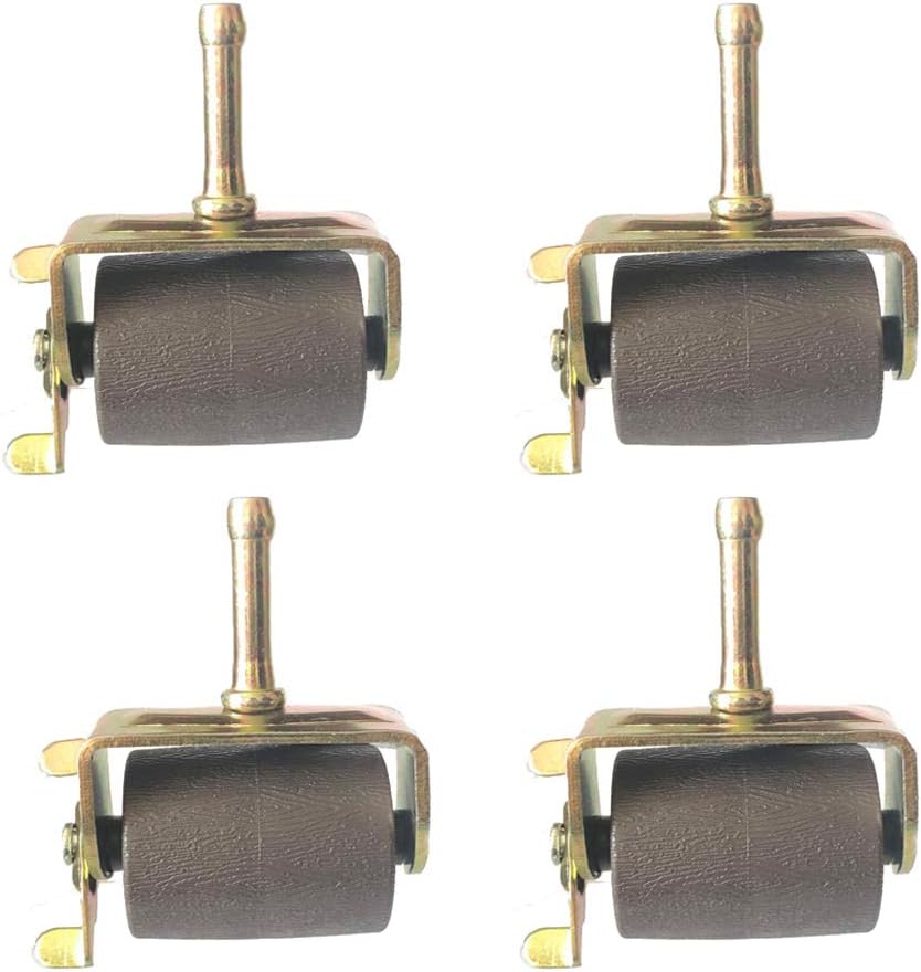 Metal Stem Heavy Duty Bed Frame Wheels Casters Rollers with Socket Sleeve Insters, Set of 4 Locking