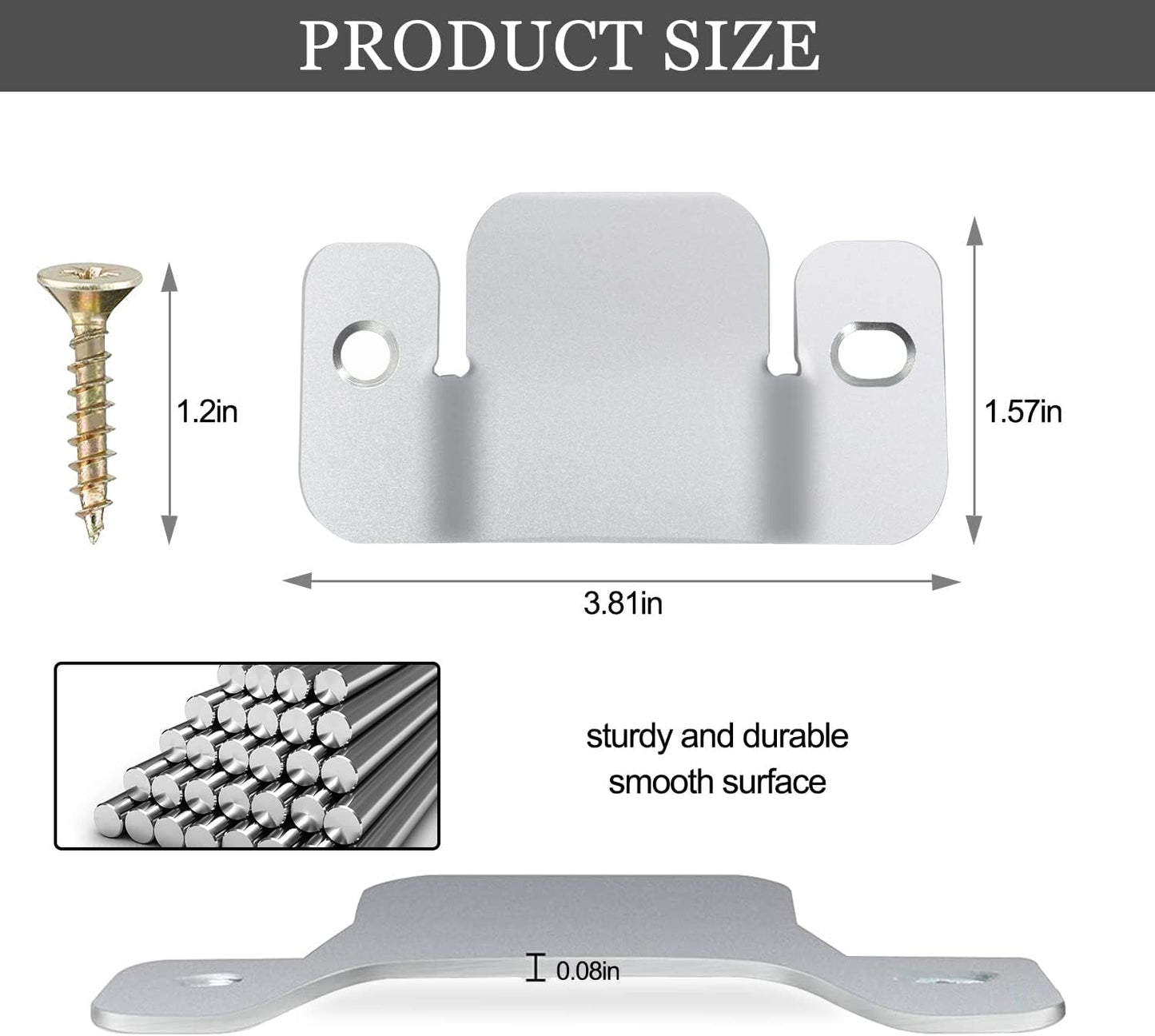 DEEPDREAM 4 Pcs Sectional Couch Connectors Metal Couch Clips Sofa Connector Interlocking Furniture Connector with 10 Pcs Screws