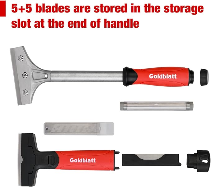 Goldblatt 2 Pieces Glass Scraper Set ​with 20-piece Blades - Image 2