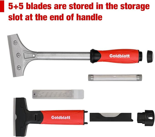 Goldblatt 2 Pieces Glass Scraper Set ​with 20-piece Blades - Image 2