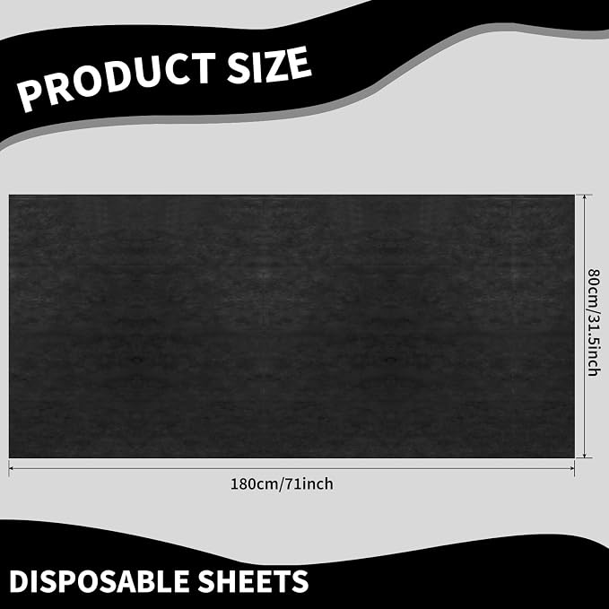 Breling 100 Pcs 31.5 x 71 Inch Disposable Bed Sheets Oil-proof PE Film Massage - Image 3