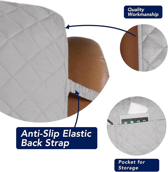 PureFit Reversible Quilted Sofa Cover, Water Resistant Slipcover Furniture - Image 3