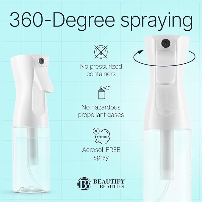BeautifyBeauties Hair Spray Bottle – Ultra Fine Continuous Water Mister - Image 5
