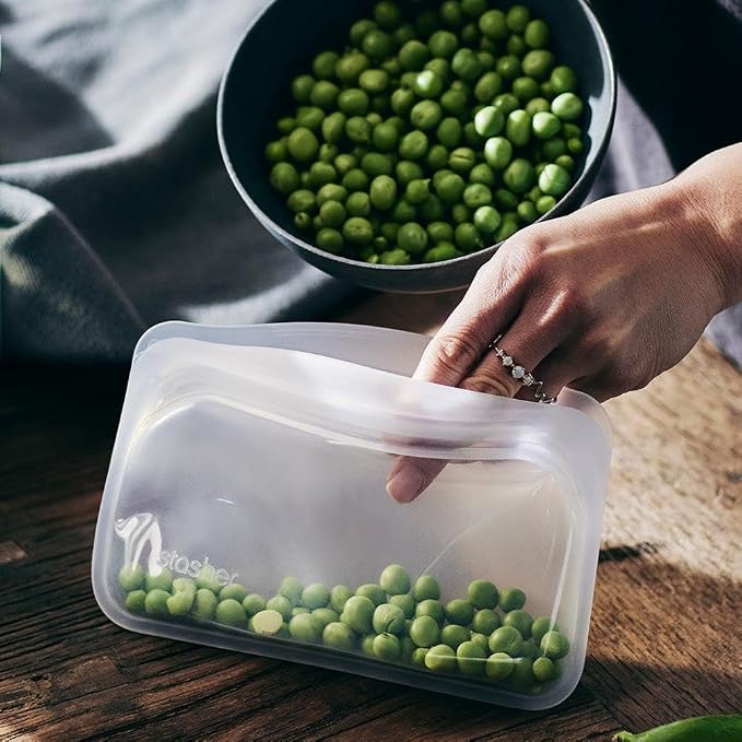 Stasher Premium Silicone Reusable Food Storage Bags, Lunch Bag, Travel - Image 3